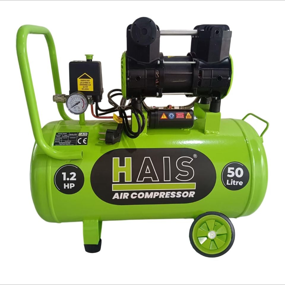Hais 50 Liter Silent Oil-Free Air Compressor 1.5 Hp