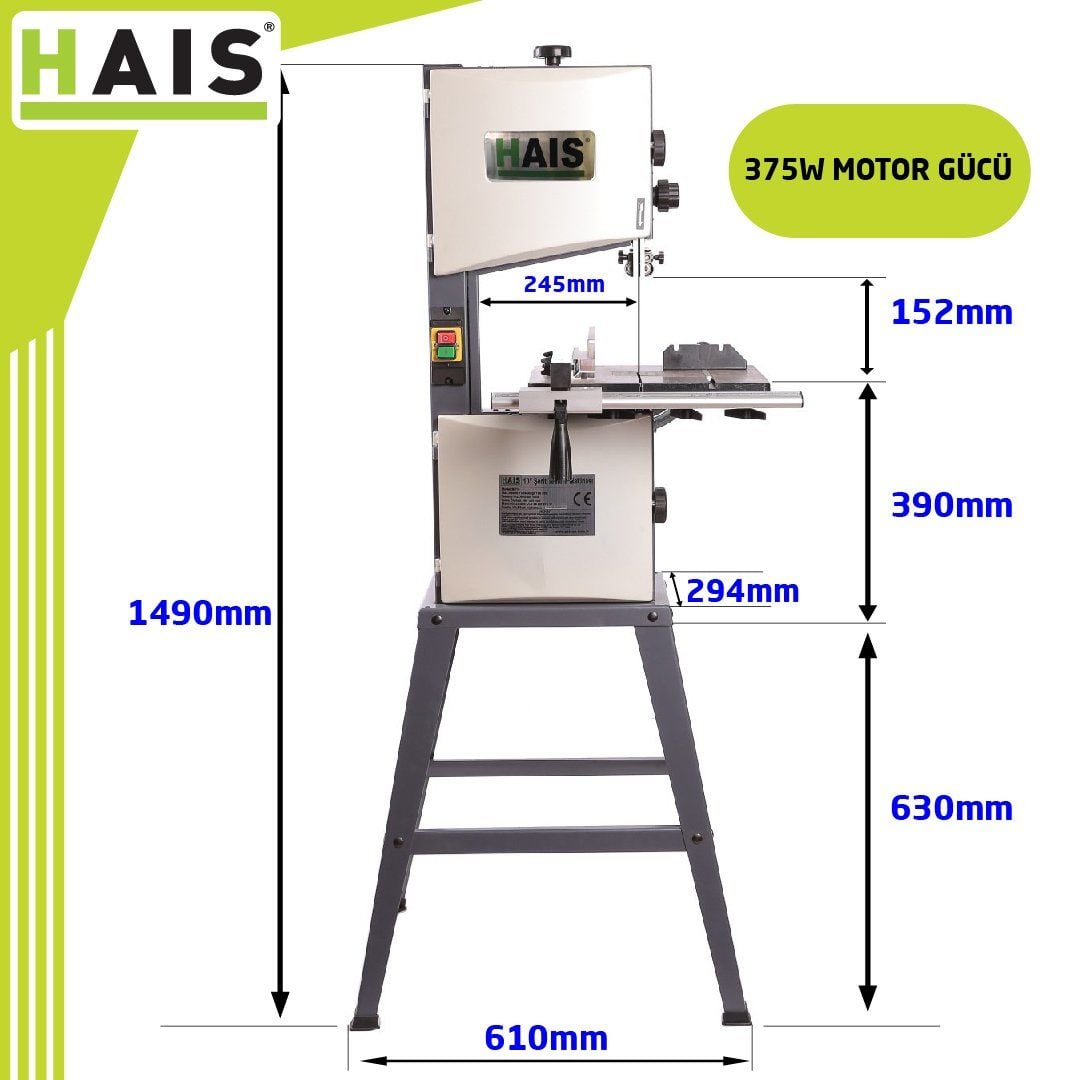 Hais MJ10 Şerit Testere Makinası