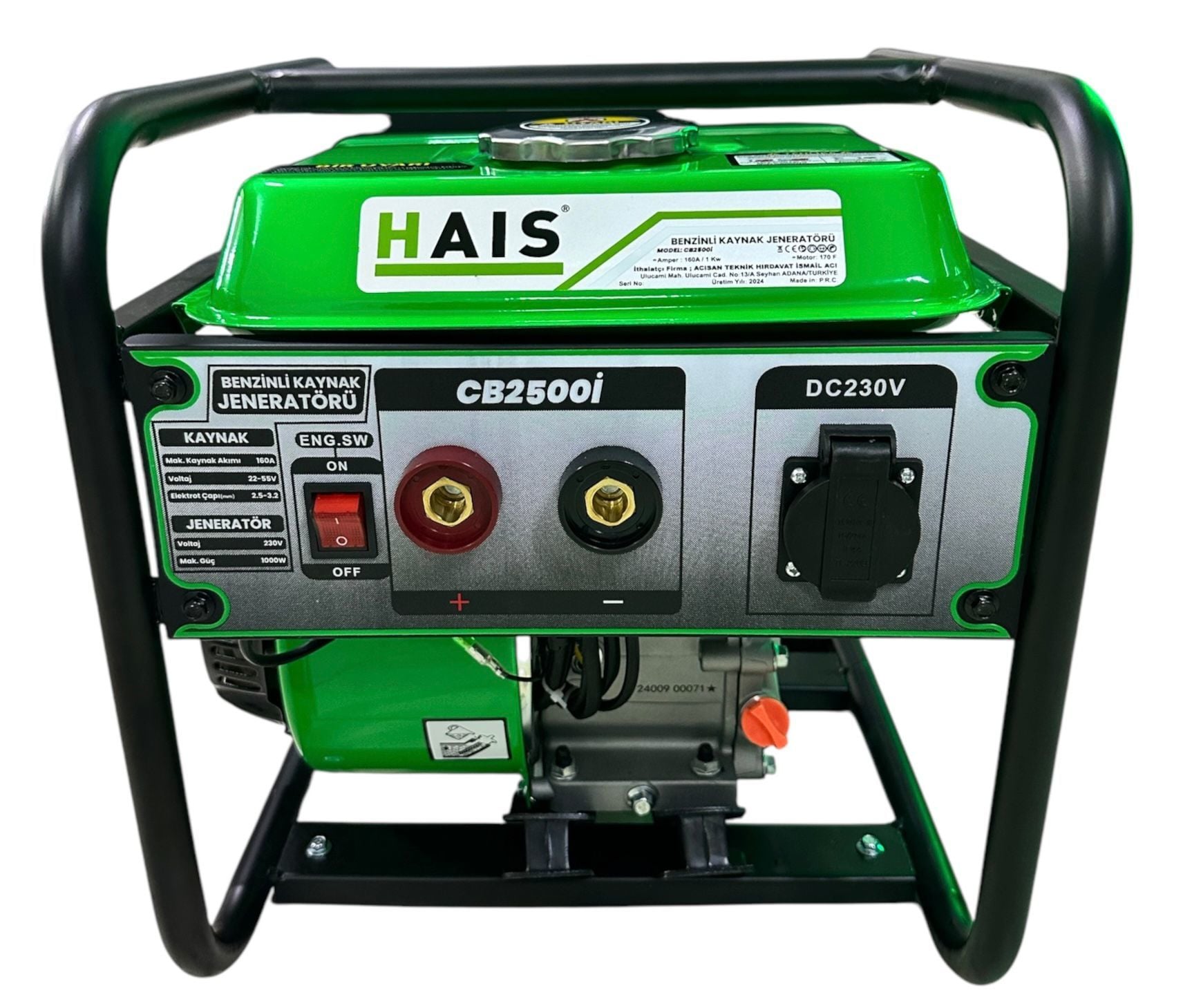 Hais 1 Kw Benzinli Kaynak Jeneratörü CB2500I